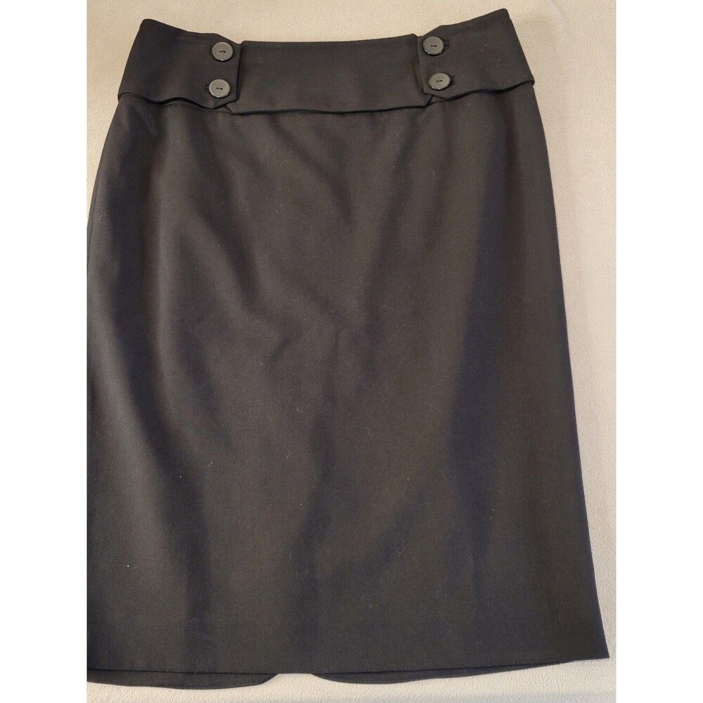 Adrienne Vittadini Studio Dual Styled Black Pencil Skirt Size 8